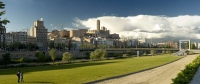 panormica de la Banqueta i el passeig del de la canalitzaci del riu