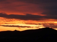 Posta de sol des de la terrassa de la casa