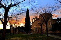 Santuari de Foix, patrona del Pendes. Posta de sol des de el magnfic mirador.