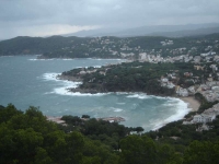 Llafranc vist des del Far de Sant Sebastia. Una tarda de tormenta.