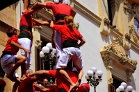 Diada castellera a Vilafranca del Penedes, dia 30 d'Agost.