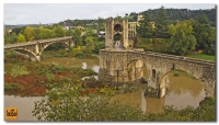 Pont Medieval des de l'escorxador, una imatge fantstica del nou i vell.