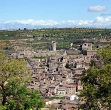 Vista del poble de Guimer, l'Urgell, Lleida.