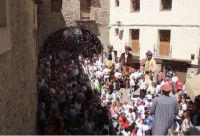 Imatge cercavila de Gegants a la Festa Major del Sant Lloren de Morunys