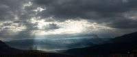 matinada a la vall de Cellers, amb el pant del mateix nom, vista des de Moror