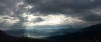 matinada a la vall de Cellers, amb el pant� del mateix nom, vista des de Moror