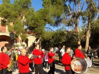 La banda acompanya la imatge de Santa Brbara, patrona dels miners. 4 de desembre de 2011.