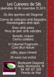 sopar degustaci de les cuineres de sils  el proper 18 de novembre